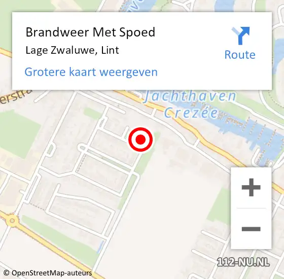 Locatie op kaart van de 112 melding: Brandweer Met Spoed Naar Lage Zwaluwe, Lint op 10 september 2022 22:20