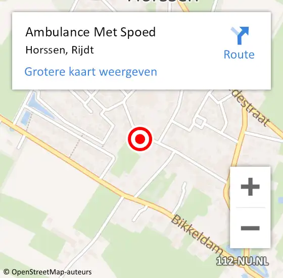 Locatie op kaart van de 112 melding: Ambulance Met Spoed Naar Horssen, Rijdt op 13 september 2022 12:11