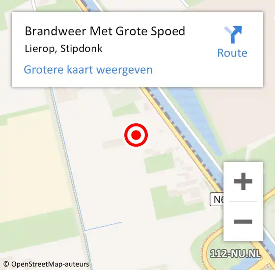 Locatie op kaart van de 112 melding: Brandweer Met Grote Spoed Naar Lierop, Stipdonk op 17 september 2022 07:55