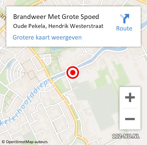 Locatie op kaart van de 112 melding: Brandweer Met Grote Spoed Naar Oude Pekela, Hendrik Westerstraat op 19 september 2022 01:18