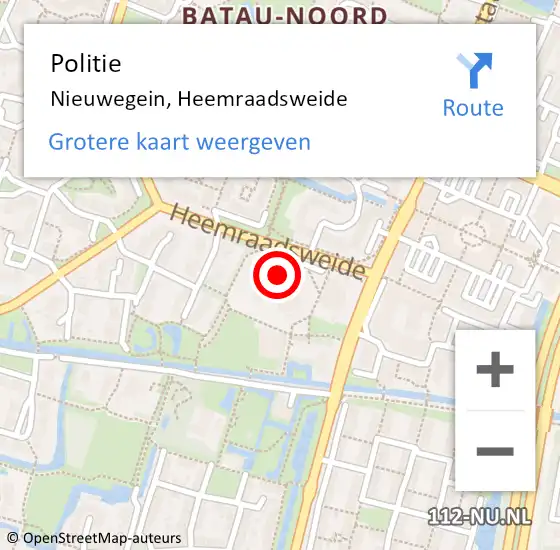 Locatie op kaart van de 112 melding: Politie Nieuwegein, Heemraadsweide op 19 september 2022 09:20