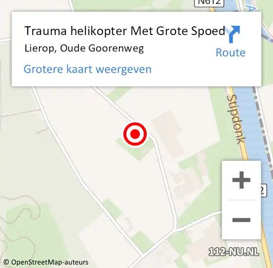 Locatie op kaart van de 112 melding: Trauma helikopter Met Grote Spoed Naar Lierop, Oude Goorenweg op 21 september 2022 06:42