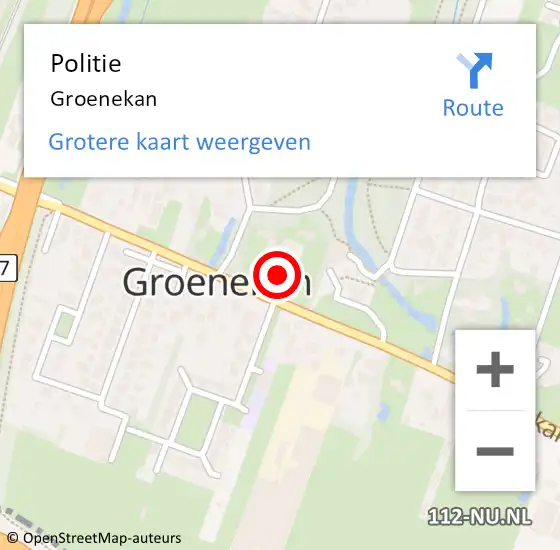 Locatie op kaart van de 112 melding: Politie Groenekan op 22 september 2022 02:49