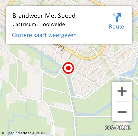 Locatie op kaart van de 112 melding: Brandweer Met Spoed Naar Castricum, Hooiweide op 22 september 2022 08:30