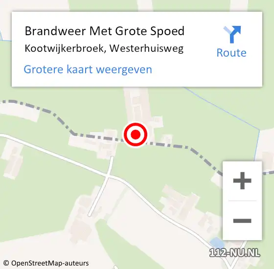 Locatie op kaart van de 112 melding: Brandweer Met Grote Spoed Naar Kootwijkerbroek, Westerhuisweg op 22 september 2022 14:04