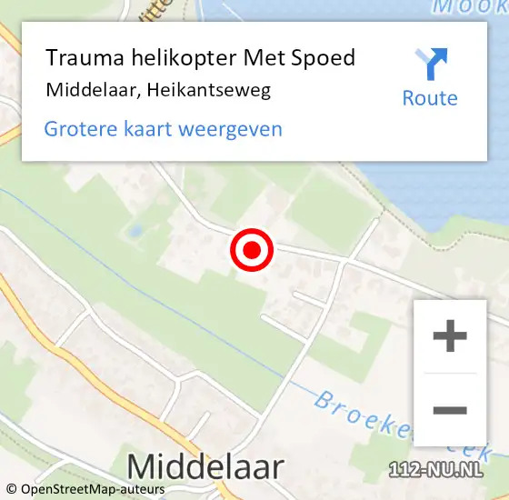 Locatie op kaart van de 112 melding: Trauma helikopter Met Spoed Naar Middelaar, Heikantseweg op 24 september 2022 14:14