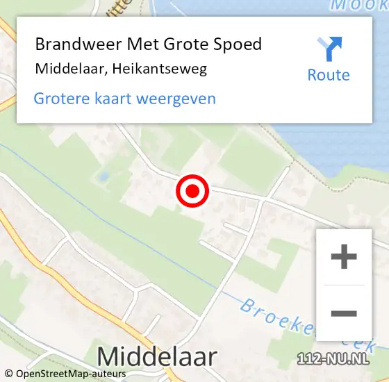 Locatie op kaart van de 112 melding: Brandweer Met Grote Spoed Naar Middelaar, Heikantseweg op 24 september 2022 14:19