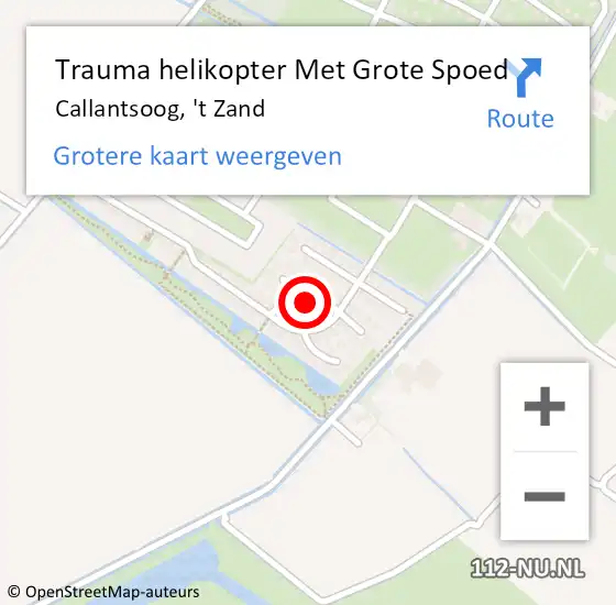 Locatie op kaart van de 112 melding: Trauma helikopter Met Grote Spoed Naar Callantsoog, 't Zand op 24 september 2022 14:47