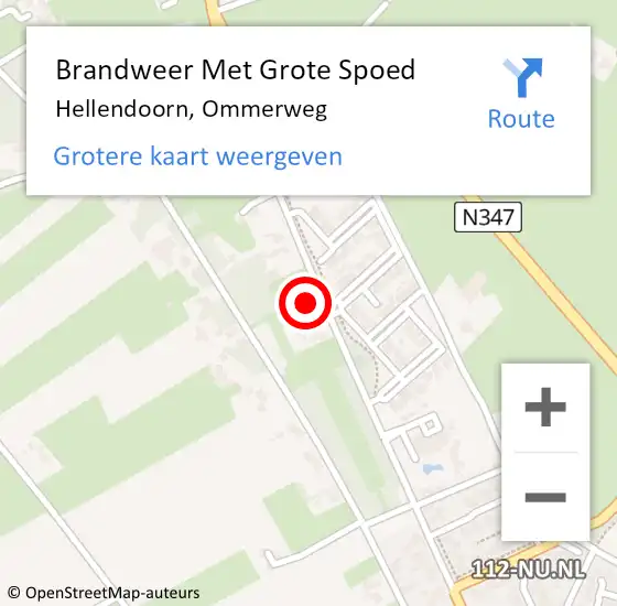 Locatie op kaart van de 112 melding: Brandweer Met Grote Spoed Naar Hellendoorn, Ommerweg op 25 september 2022 06:06