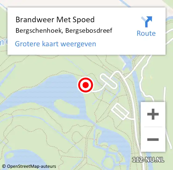 Locatie op kaart van de 112 melding: Brandweer Met Spoed Naar Bergschenhoek, Bergsebosdreef op 25 september 2022 11:43