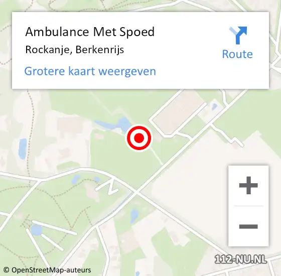 Locatie op kaart van de 112 melding: Ambulance Met Spoed Naar Rockanje, Berkenrijs op 25 september 2022 13:33
