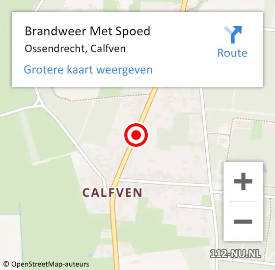 Locatie op kaart van de 112 melding: Brandweer Met Spoed Naar Ossendrecht, Calfven op 27 september 2022 00:16