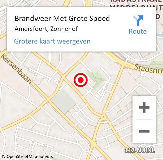 Locatie op kaart van de 112 melding: Brandweer Met Grote Spoed Naar Amersfoort, Zonnehof op 27 september 2022 18:20