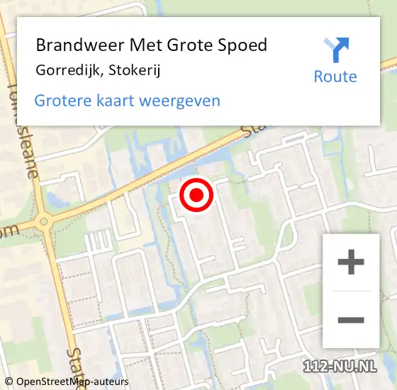 Locatie op kaart van de 112 melding: Brandweer Met Grote Spoed Naar Gorredijk, Stokerij op 28 september 2022 11:47