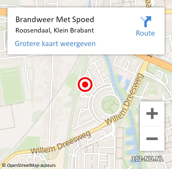 Locatie op kaart van de 112 melding: Brandweer Met Spoed Naar Roosendaal, Klein Brabant op 29 september 2022 22:05