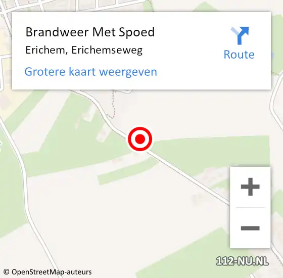 Locatie op kaart van de 112 melding: Brandweer Met Spoed Naar Erichem, Erichemseweg op 30 september 2022 08:26