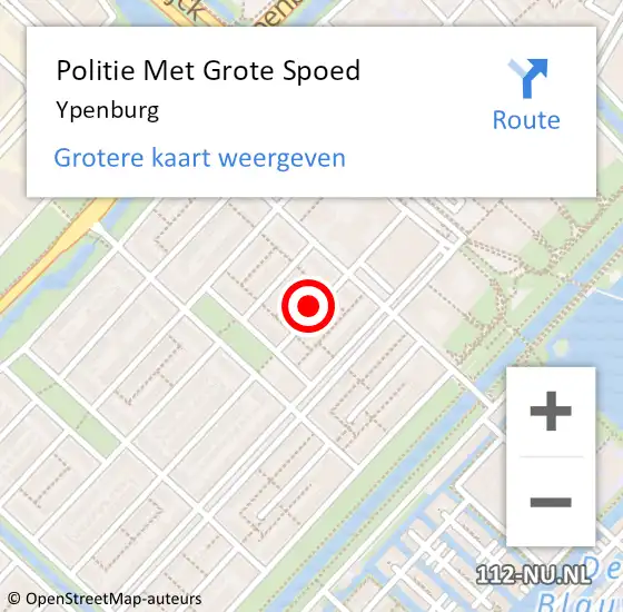 Locatie op kaart van de 112 melding: Politie Met Grote Spoed Naar Ypenburg op 30 september 2022 15:48
