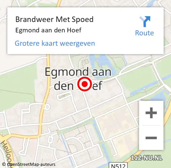 Locatie op kaart van de 112 melding: Brandweer Met Spoed Naar Egmond aan den Hoef op 3 oktober 2022 13:50