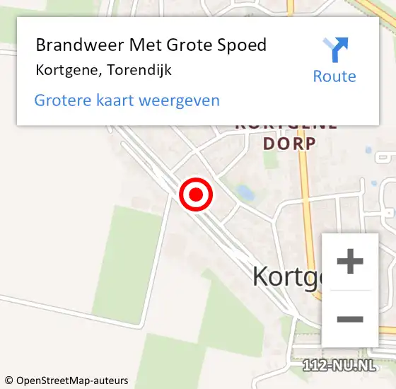 Locatie op kaart van de 112 melding: Brandweer Met Grote Spoed Naar Kortgene, Torendijk op 4 oktober 2022 02:15