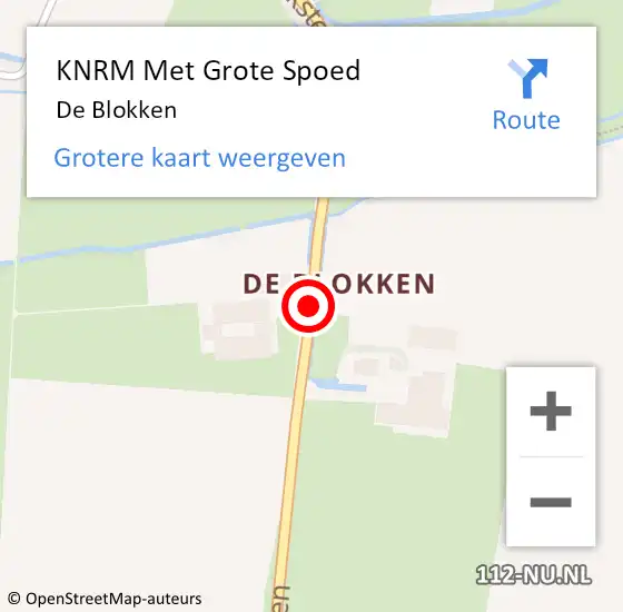 Locatie op kaart van de 112 melding: KNRM Met Grote Spoed Naar De Blokken op 4 oktober 2022 12:11