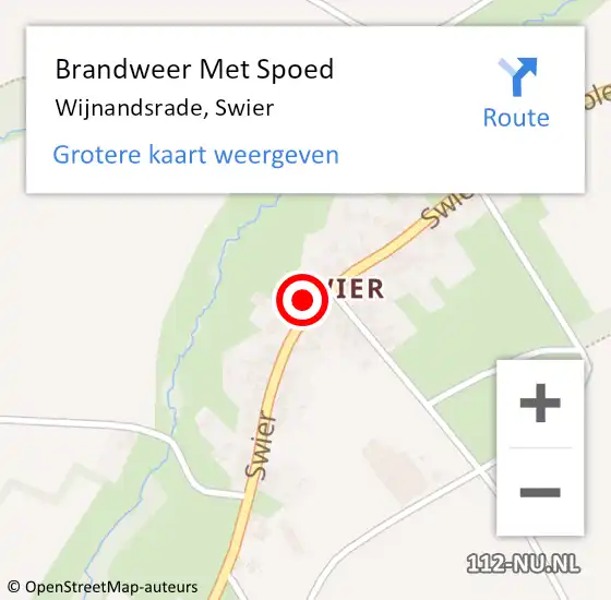 Locatie op kaart van de 112 melding: Brandweer Met Spoed Naar Wijnandsrade, Swier op 4 oktober 2022 12:39