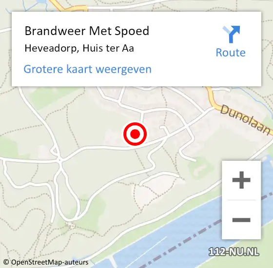 Locatie op kaart van de 112 melding: Brandweer Met Spoed Naar Heveadorp, Huis ter Aa op 7 oktober 2022 17:17