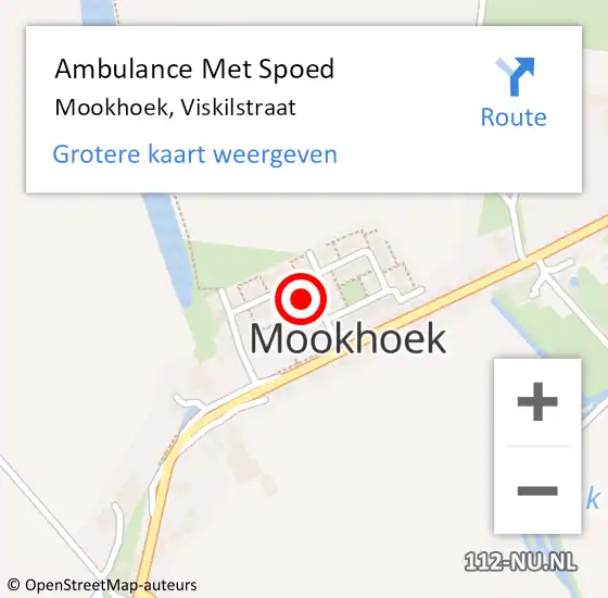 Locatie op kaart van de 112 melding: Ambulance Met Spoed Naar Mookhoek, Viskilstraat op 11 oktober 2022 10:47