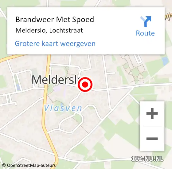 Locatie op kaart van de 112 melding: Brandweer Met Spoed Naar Melderslo, Lochtstraat op 12 oktober 2022 18:37