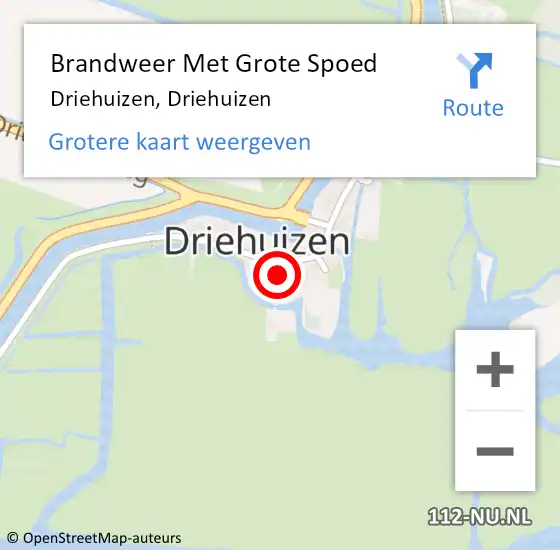 Locatie op kaart van de 112 melding: Brandweer Met Grote Spoed Naar Driehuizen, Driehuizen op 12 oktober 2022 20:20