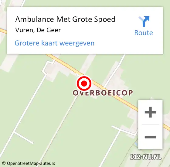 Locatie op kaart van de 112 melding: Ambulance Met Grote Spoed Naar Koog aan de Zaan, A8 Li hectometerpaal: 7,9 op 1 augustus 2014 12:48