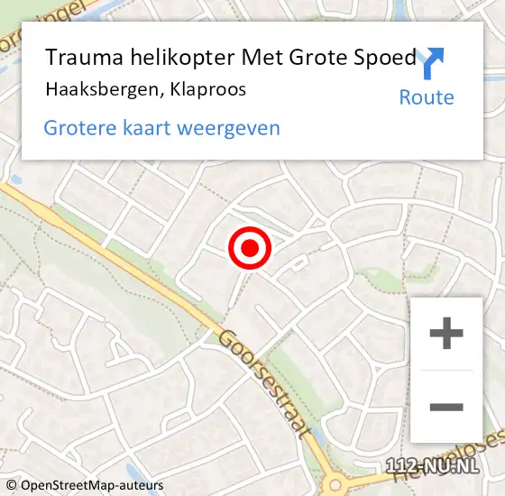 Locatie op kaart van de 112 melding: Trauma helikopter Met Grote Spoed Naar Haaksbergen, Klaproos op 14 oktober 2022 00:26