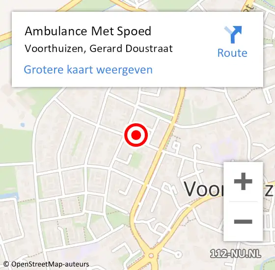 Locatie op kaart van de 112 melding: Ambulance Met Spoed Naar Voorthuizen, Gerard Doustraat op 16 oktober 2022 20:36