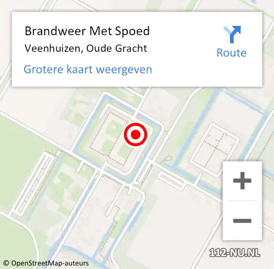 Locatie op kaart van de 112 melding: Brandweer Met Spoed Naar Veenhuizen, Oude Gracht op 17 oktober 2022 14:04