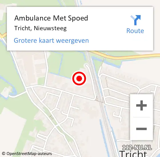 Locatie op kaart van de 112 melding: Ambulance Met Spoed Naar Tricht, Nieuwsteeg op 18 oktober 2022 02:58