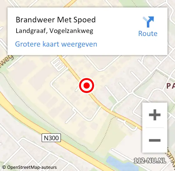 Locatie op kaart van de 112 melding: Brandweer Met Spoed Naar Landgraaf, Vogelzankweg op 20 oktober 2022 15:16