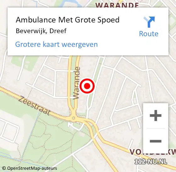Locatie op kaart van de 112 melding: Ambulance Met Grote Spoed Naar Beverwijk, Dreef op 20 oktober 2022 23:10