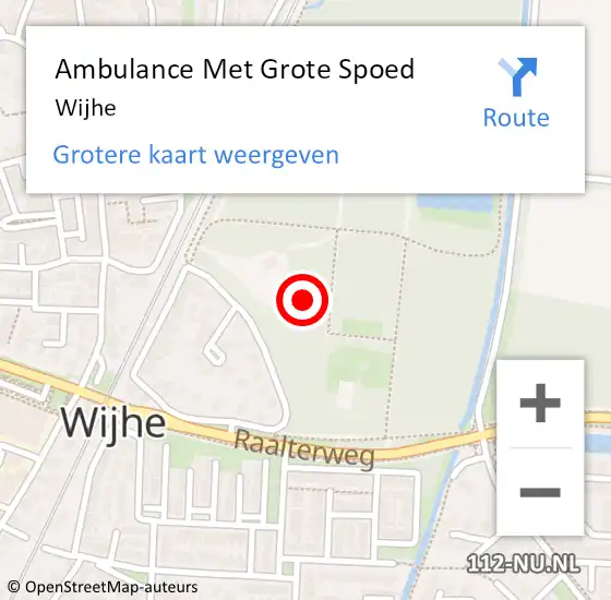 Locatie op kaart van de 112 melding: Ambulance Met Grote Spoed Naar Wijhe op 21 oktober 2022 11:30