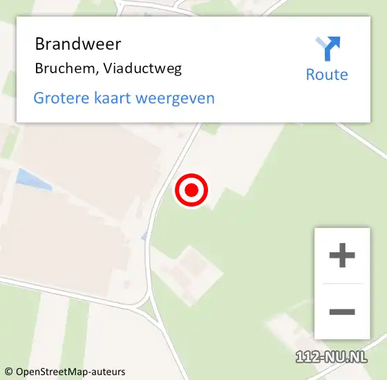 Locatie op kaart van de 112 melding: Brandweer Bruchem, Viaductweg op 22 oktober 2022 14:58