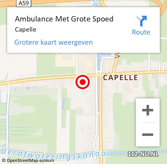 Locatie op kaart van de 112 melding: Ambulance Met Grote Spoed Naar Capelle op 26 oktober 2022 11:39