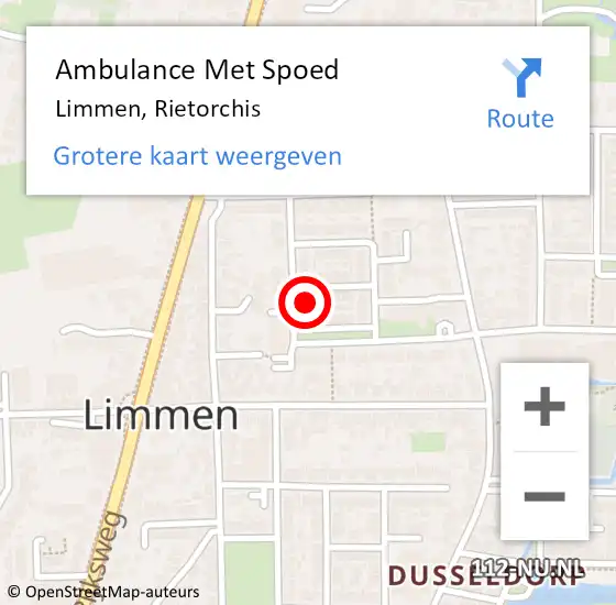 Locatie op kaart van de 112 melding: Ambulance Met Spoed Naar Limmen, Rietorchis op 26 oktober 2022 18:28