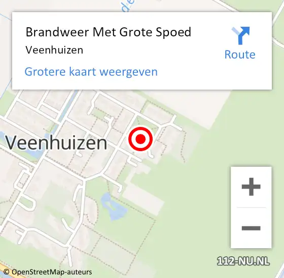 Locatie op kaart van de 112 melding: Brandweer Met Grote Spoed Naar Veenhuizen op 31 oktober 2022 08:49