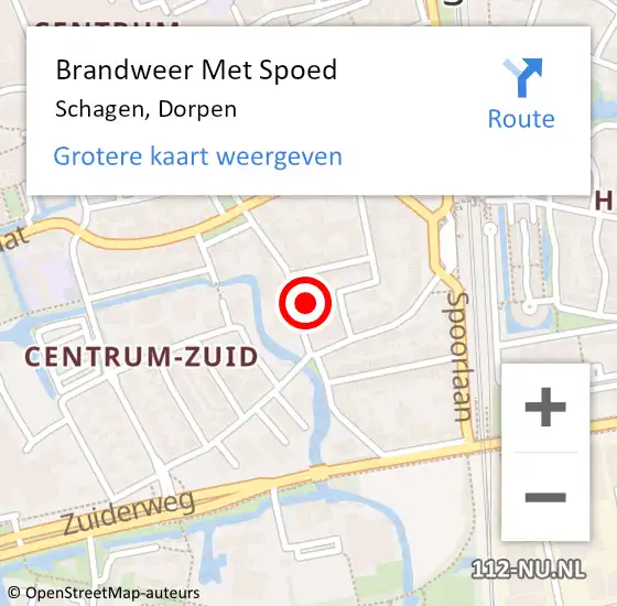 Locatie op kaart van de 112 melding: Brandweer Met Spoed Naar Schagen, Dorpen op 1 november 2022 17:21