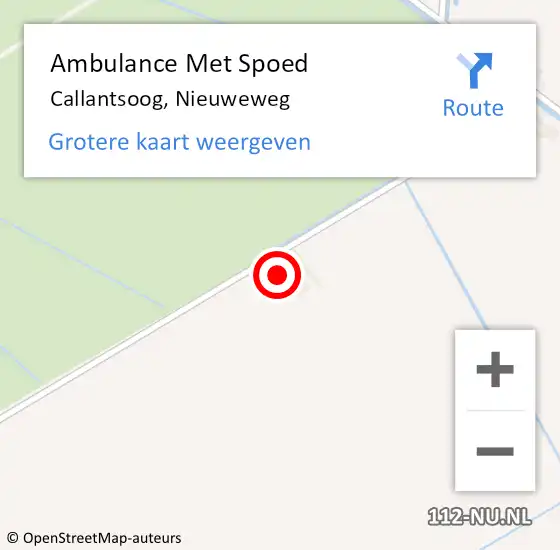 Locatie op kaart van de 112 melding: Ambulance Met Spoed Naar Callantsoog, Nieuweweg op 3 november 2022 05:17