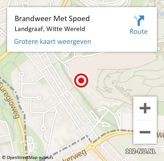 Locatie op kaart van de 112 melding: Brandweer Met Spoed Naar Landgraaf, Witte Wereld op 3 november 2022 20:41