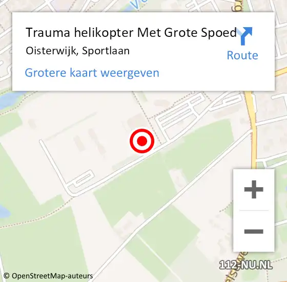 Locatie op kaart van de 112 melding: Trauma helikopter Met Grote Spoed Naar Oisterwijk, Sportlaan op 5 november 2022 08:49