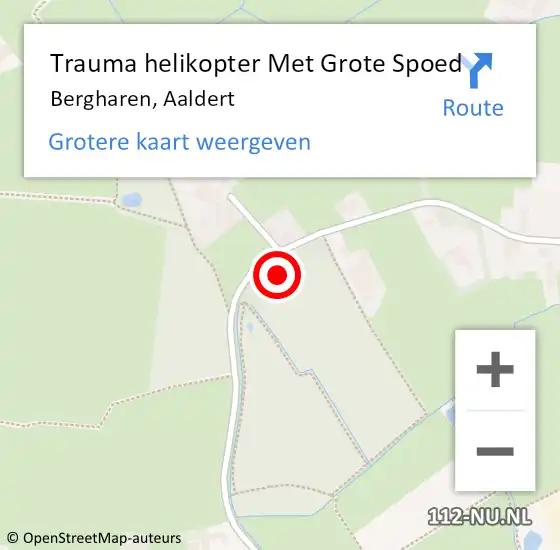 Locatie op kaart van de 112 melding: Trauma helikopter Met Grote Spoed Naar Bergharen, Aaldert op 5 november 2022 09:44