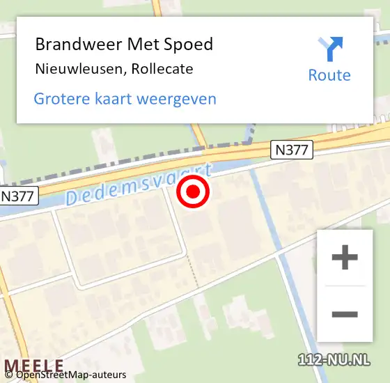 Locatie op kaart van de 112 melding: Brandweer Met Spoed Naar Nieuwleusen, Rollecate op 5 november 2022 20:04