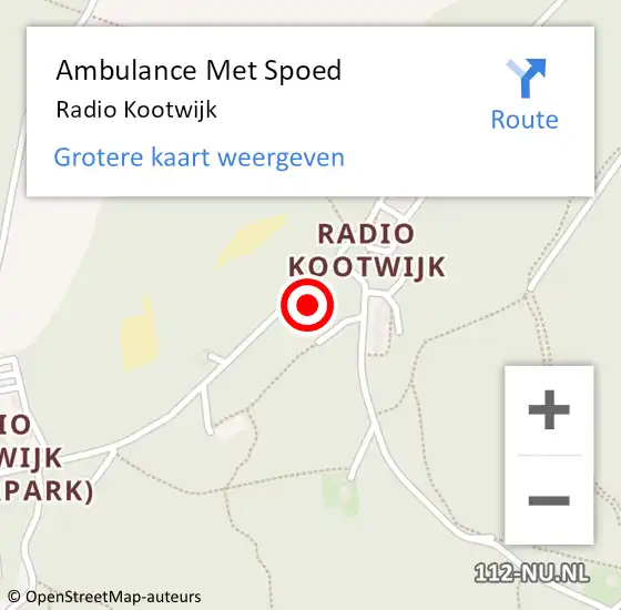 Locatie op kaart van de 112 melding: Ambulance Met Spoed Naar Radio Kootwijk op 6 november 2022 13:47