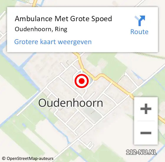 Locatie op kaart van de 112 melding: Ambulance Met Grote Spoed Naar Oudenhoorn, Ring op 8 november 2022 10:05