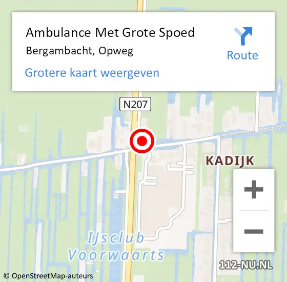 Locatie op kaart van de 112 melding: Ambulance Met Grote Spoed Naar Stolwijk, Opweg op 4 augustus 2014 15:40